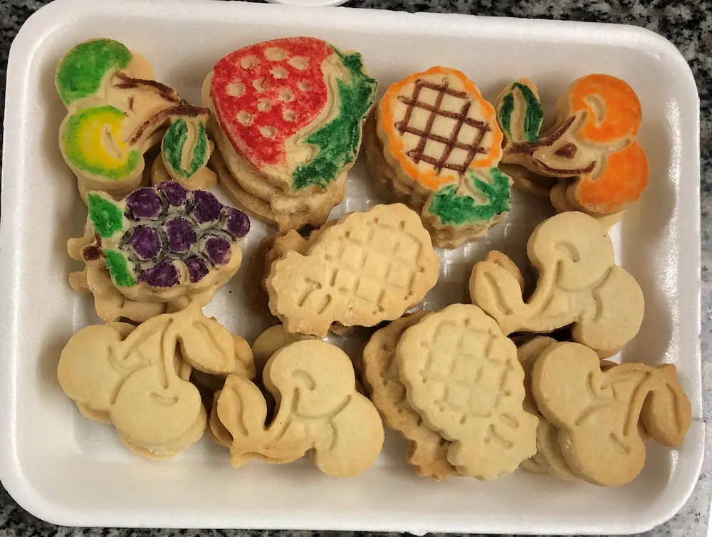 colored and different shaped cookies