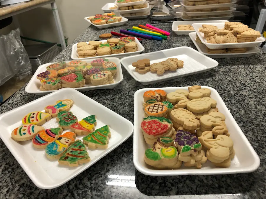 colored and different shaped cookies